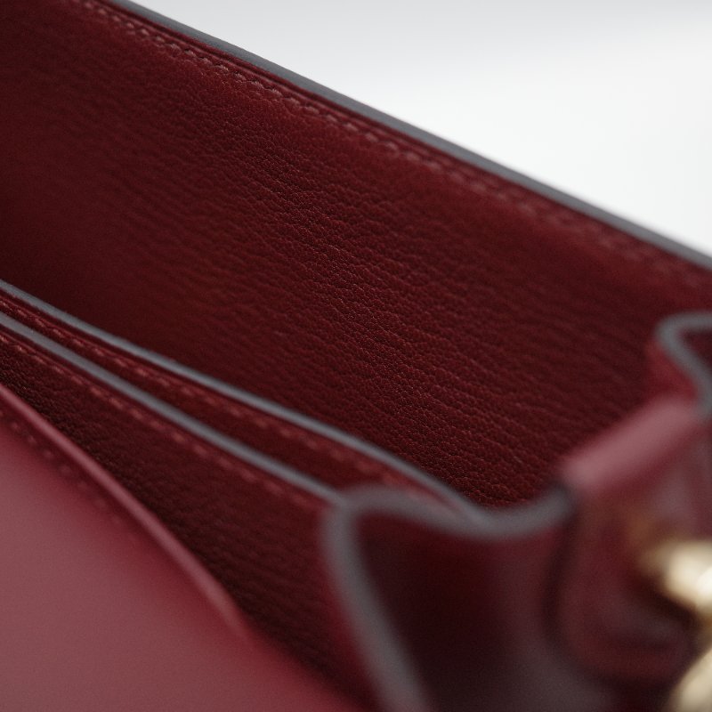 Hermès 愛馬仕 豬鼻子 Roulis 波爾多酒紅 金色 淡金扣 肩背包-10