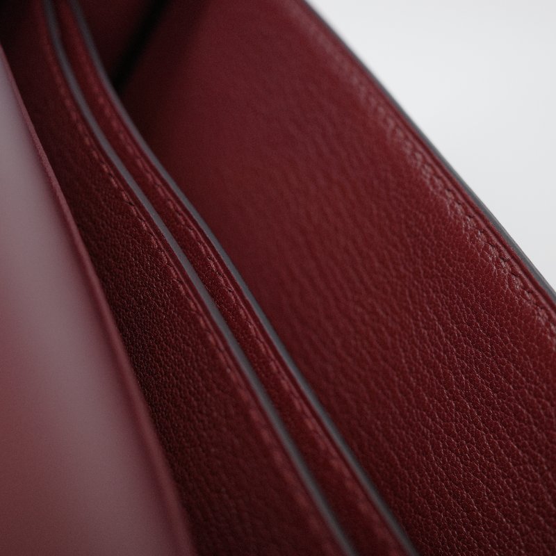 Hermès 愛馬仕 豬鼻子 Roulis 波爾多酒紅 金色 淡金扣 肩背包-11