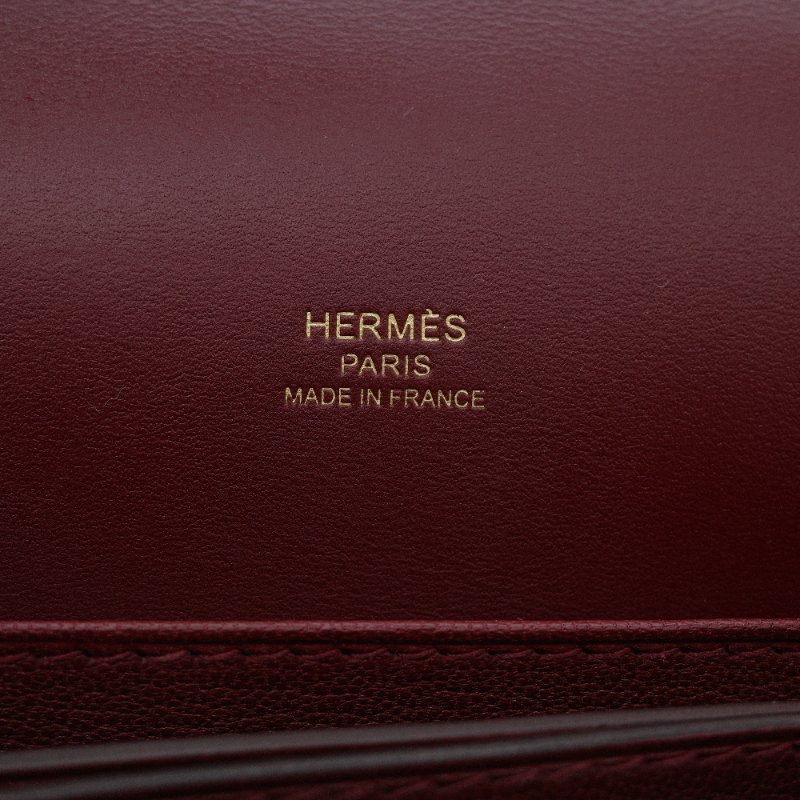 Hermès 愛馬仕 豬鼻子 Roulis 波爾多酒紅 金色 淡金扣 肩背包-12