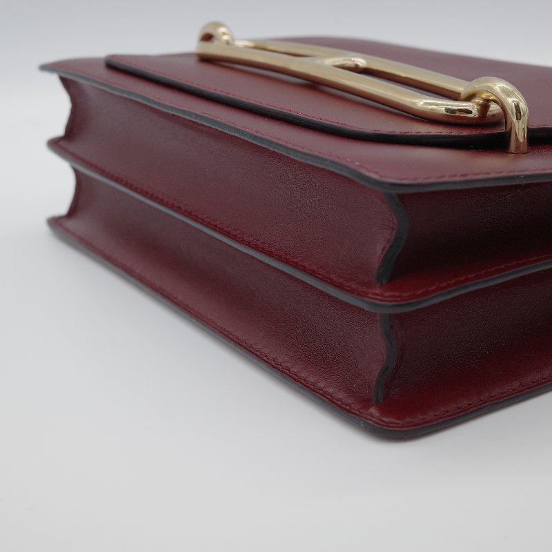 Hermès 愛馬仕 豬鼻子 Roulis 波爾多酒紅 金色 淡金扣 肩背包-22