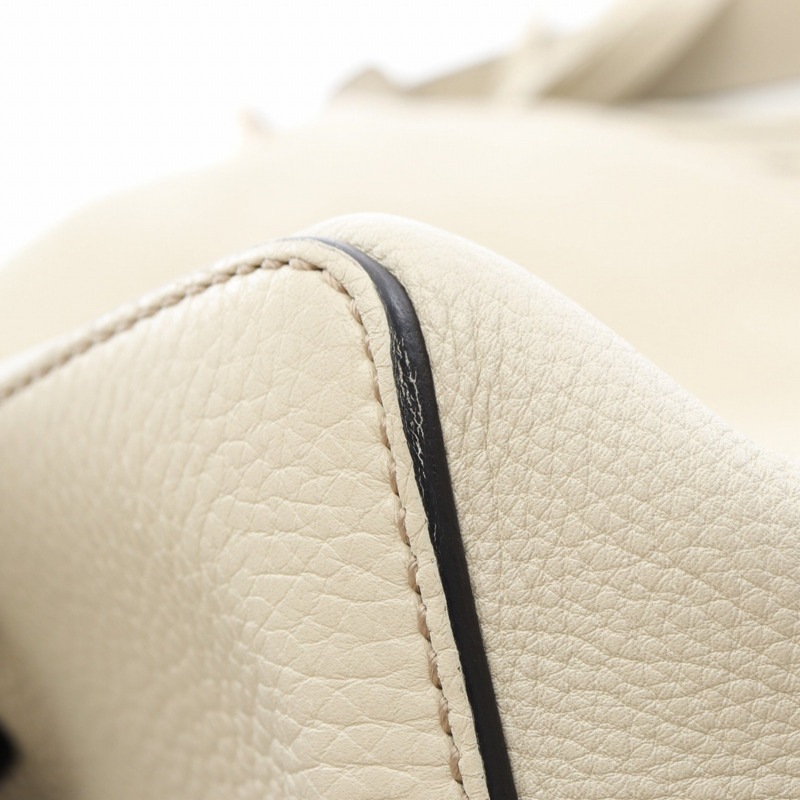 GUCCI Soho 手提包 408825 皮革 米色 二手 女士 GG-10