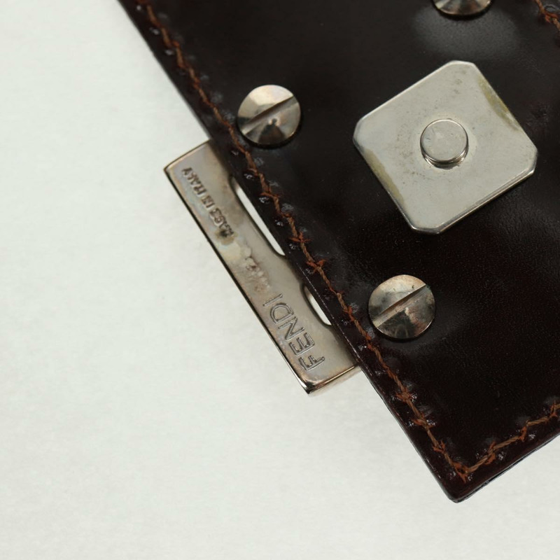 【日本直送】FENDI Zucca帆布Mamma Baguette單肩包 米色 銀色 正品 163656V-8