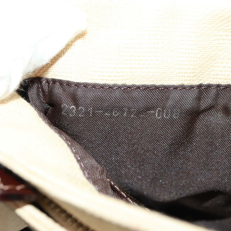 【日本直送】FENDI Zucca帆布Mamma Baguette單肩包 米色 銀色 正品 163656V-10