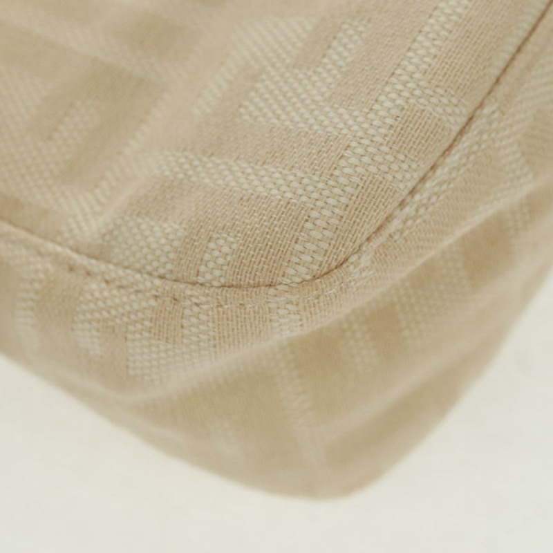 【日本直送】FENDI Zucca帆布Mamma Baguette單肩包 米色 銀色 正品 163656V-14