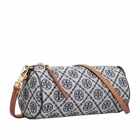 Tory Burch 女士 T Monogram 圓筒包均碼碼22cm*9.5cm*9.5cm