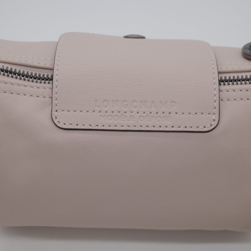 Longchamp 瓏驤 Le Pliage Xtra XS 裸色 粉色 牛皮 收納小包 圓筒斜背包-9