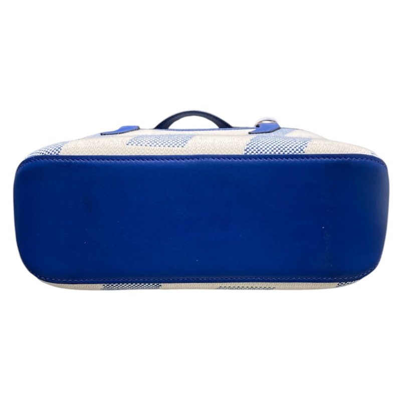 HERMES 愛馬仕 CABAS H BIAIS 27 帆布側背包 帆布 藍色系-5