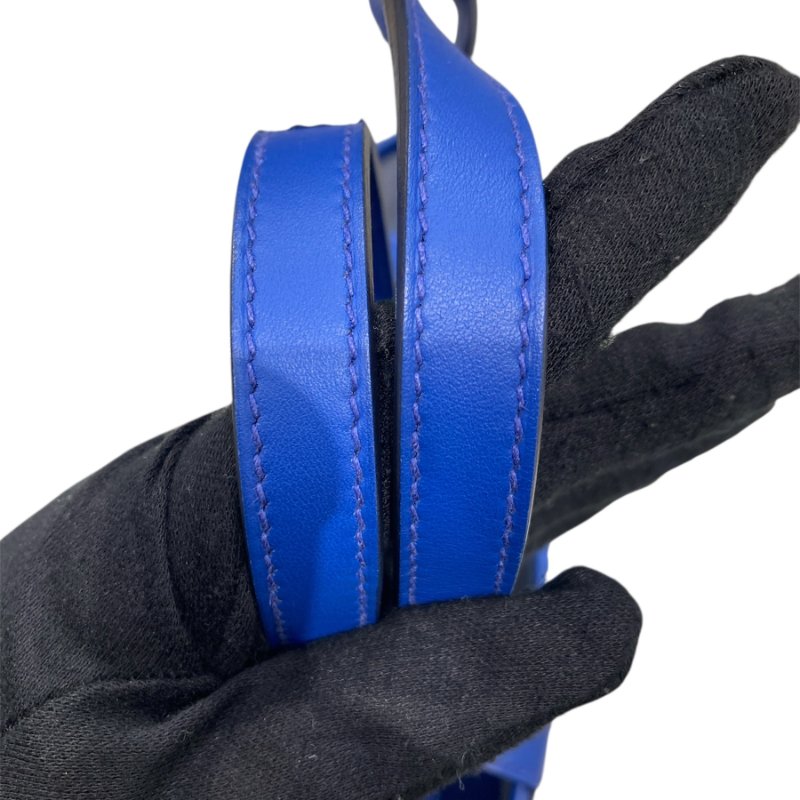 HERMES 愛馬仕 CABAS H BIAIS 27 帆布側背包 帆布 藍色系-12