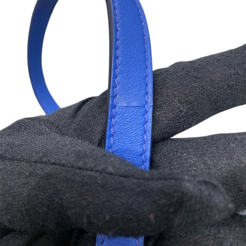 HERMES 愛馬仕 CABAS H BIAIS 27 帆布側背包 帆布 藍色系-13