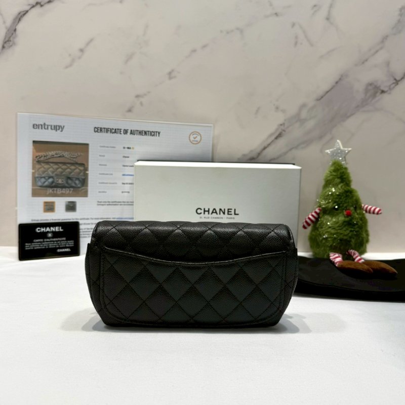 CHANEL 銀釦荔枝牛眼鏡包-1