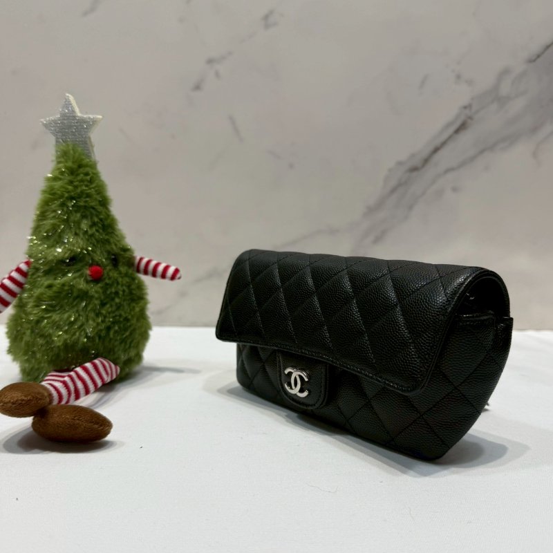 CHANEL 銀釦荔枝牛眼鏡包-2
