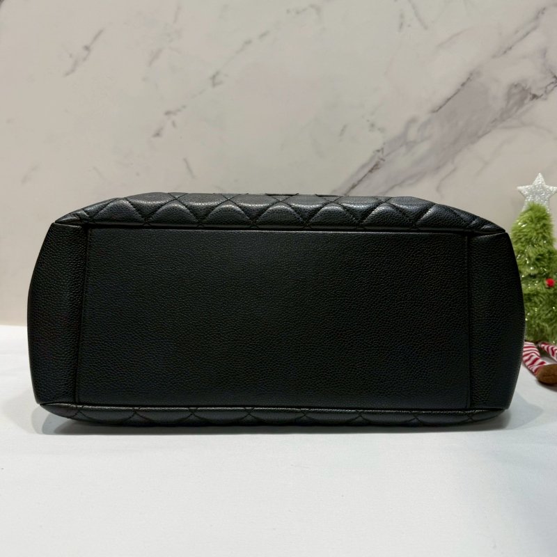 CHANEL GST荔枝黑金購物包-5