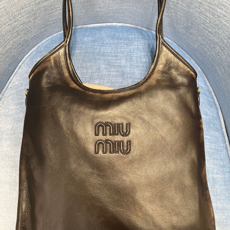 Miu Miu 女士 IVY 皮革手提包均碼碼35cm*40cm-3