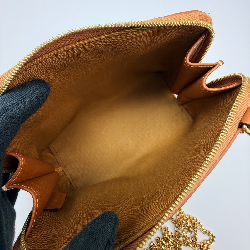 celine 10E382CBX.01TA pvc 老花 貝殻包 鍵條/斜背包-5