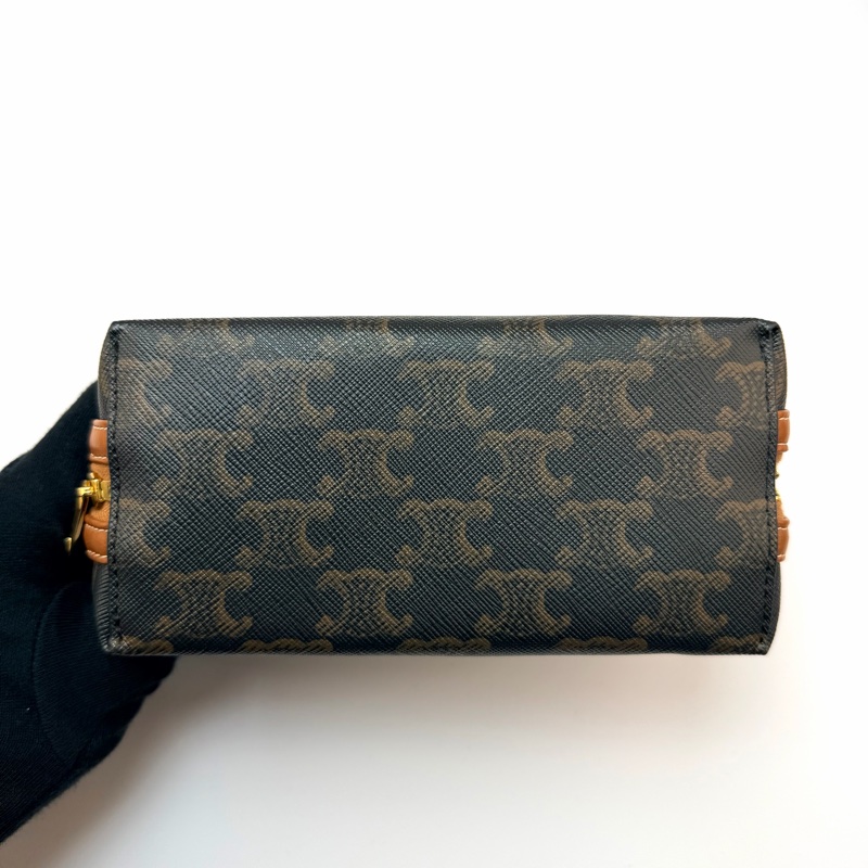 celine 10E382CBX.01TA pvc 老花 貝殻包 鍵條/斜背包-6