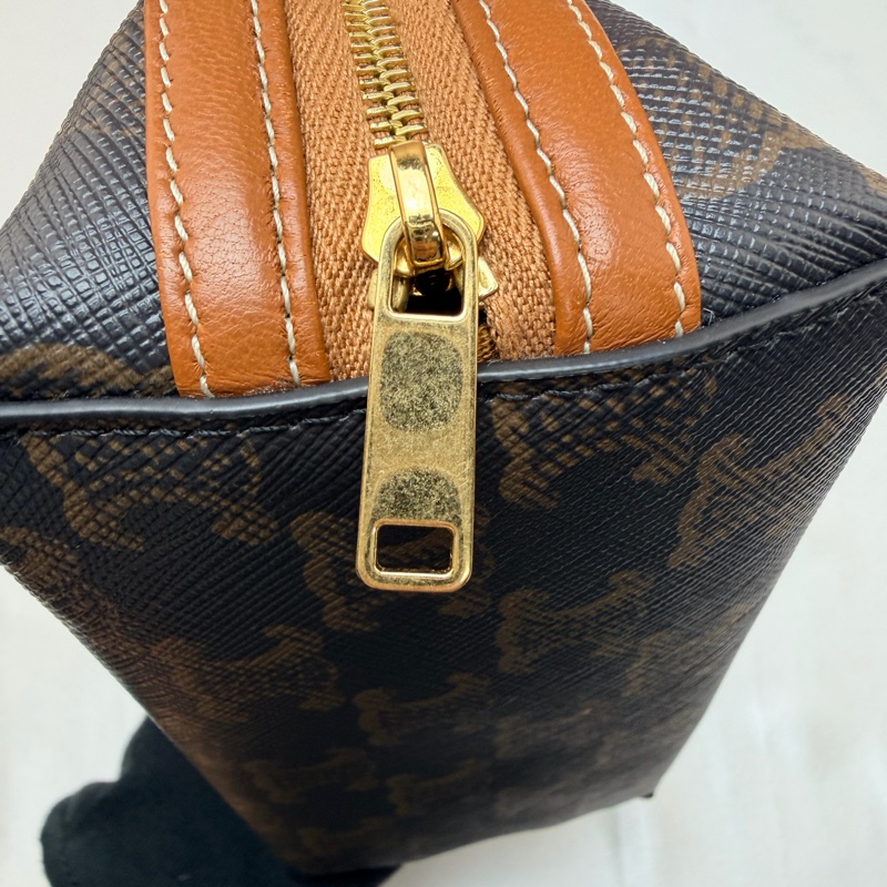 celine 10E382CBX.01TA pvc 老花 貝殻包 鍵條/斜背包-8