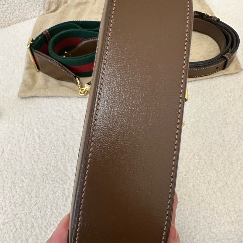 GUCCI Horsebit 1955系列 狀態非常好 型號:658574 HUHHG 8565 材質:米色/烏木色 GG Supreme 帆布-6