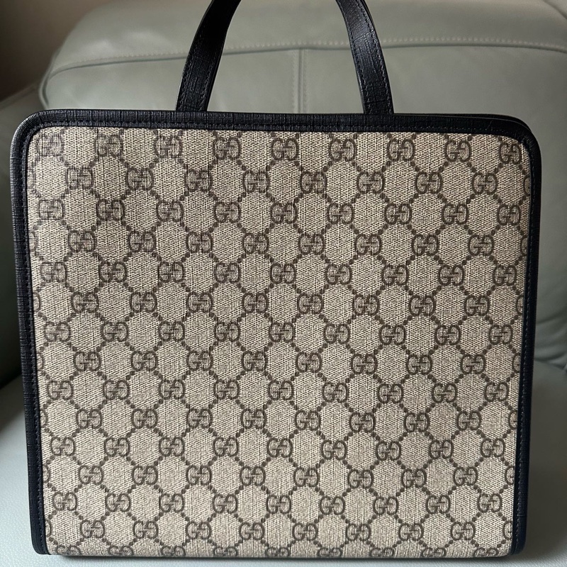 【二手極新】GUCCI蘋果造型老花托特包-1