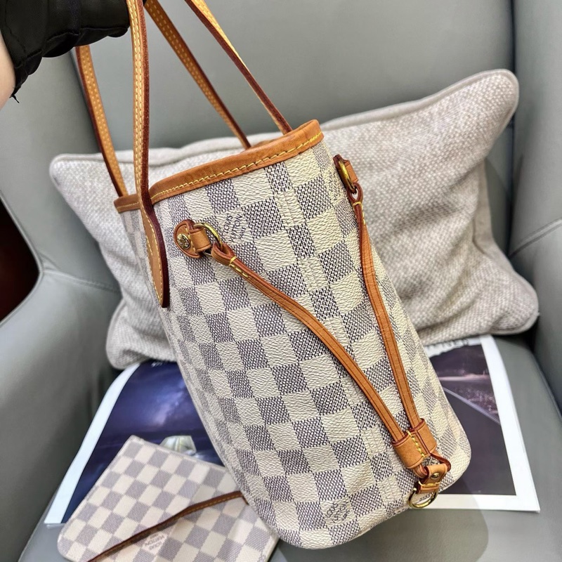 LV白棋盤格Neverfull-3