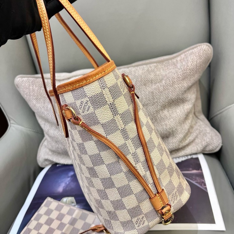 LV白棋盤格Neverfull-4
