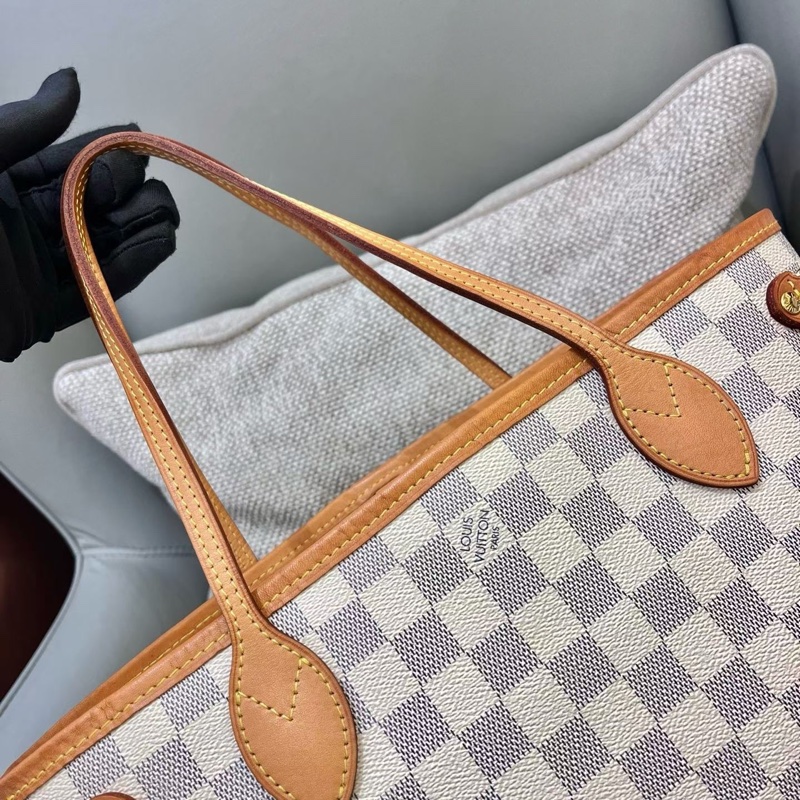 LV白棋盤格Neverfull-5