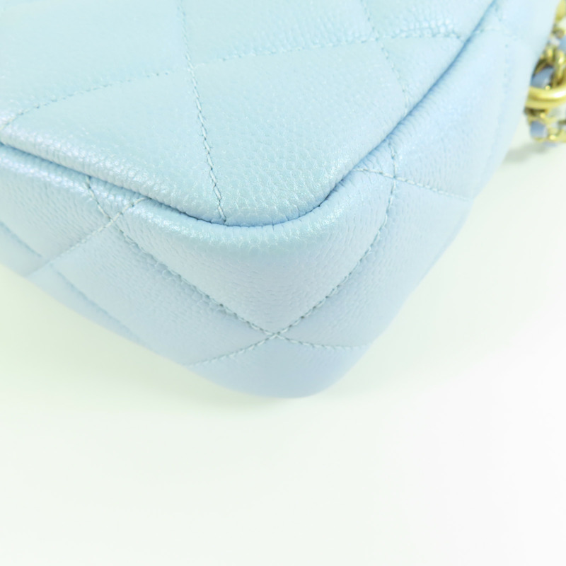 CHANEL 牛皮皮革Mini Camera Bag金扣肩背袋-10