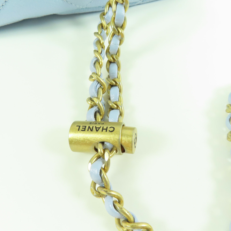 CHANEL 牛皮皮革Mini Camera Bag金扣肩背袋-13