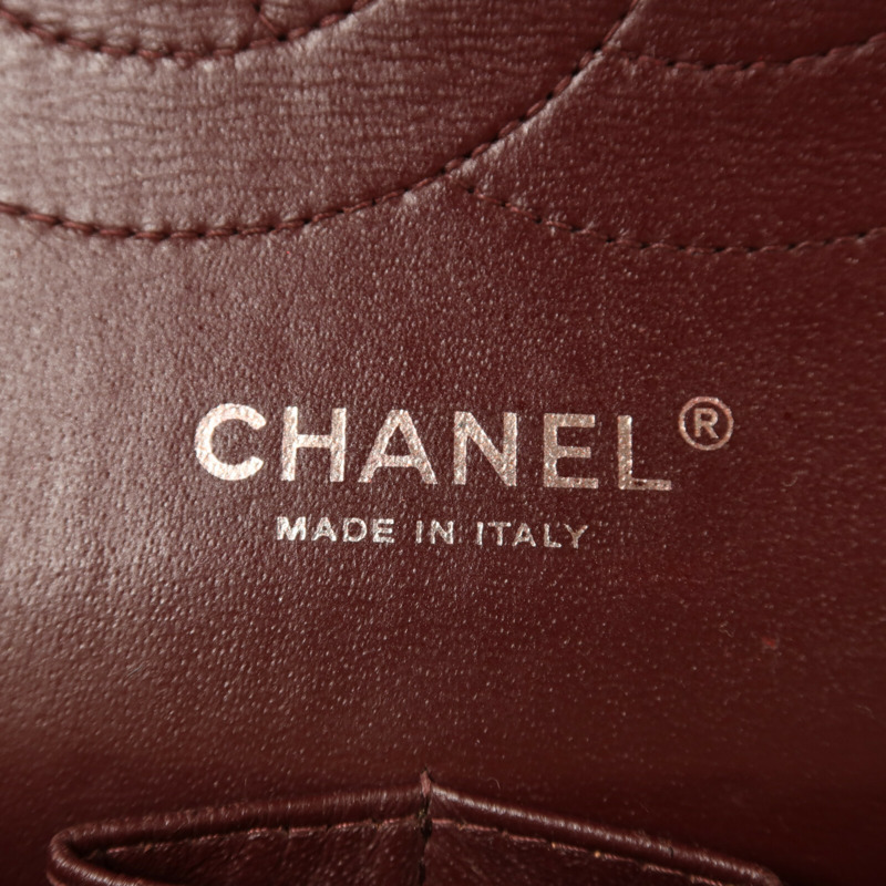 CHANEL 牛皮皮革Large Classic銀扣鏈帶肩背袋-6