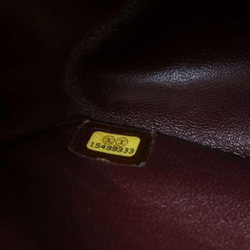 CHANEL 牛皮皮革Large Classic銀扣鏈帶肩背袋-7