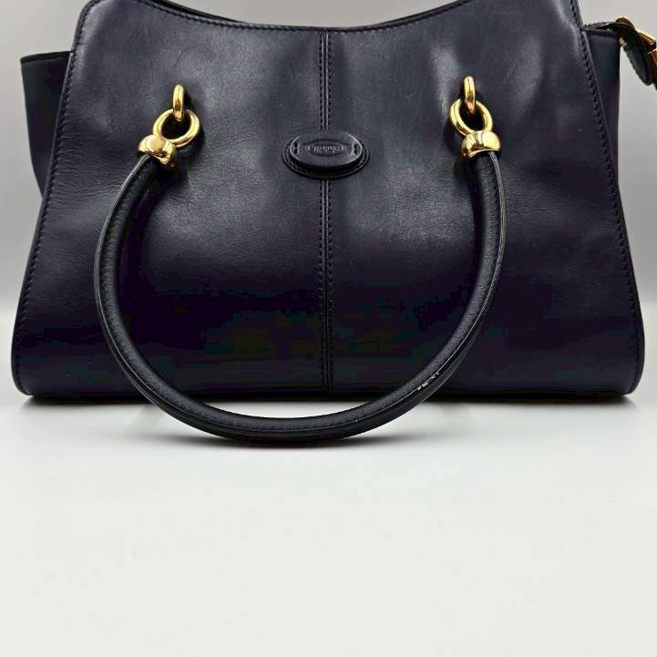 【舊愛新歡】TOD'S 藏青色側背手提淑女包-1