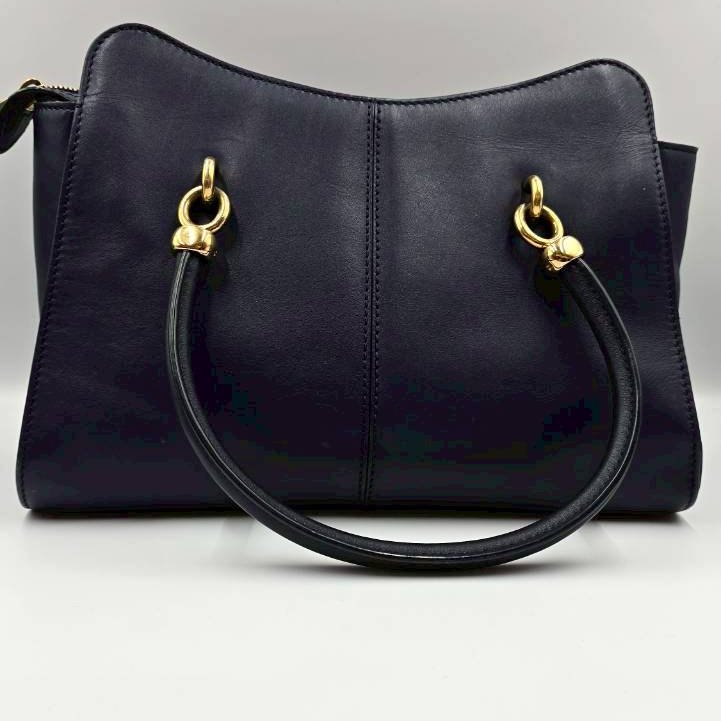 【舊愛新歡】TOD'S 藏青色側背手提淑女包-2