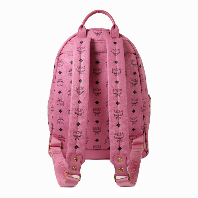 MCM 牛皮皮革Backpack金扣背包-1