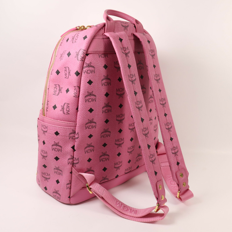 MCM 牛皮皮革Backpack金扣背包-9