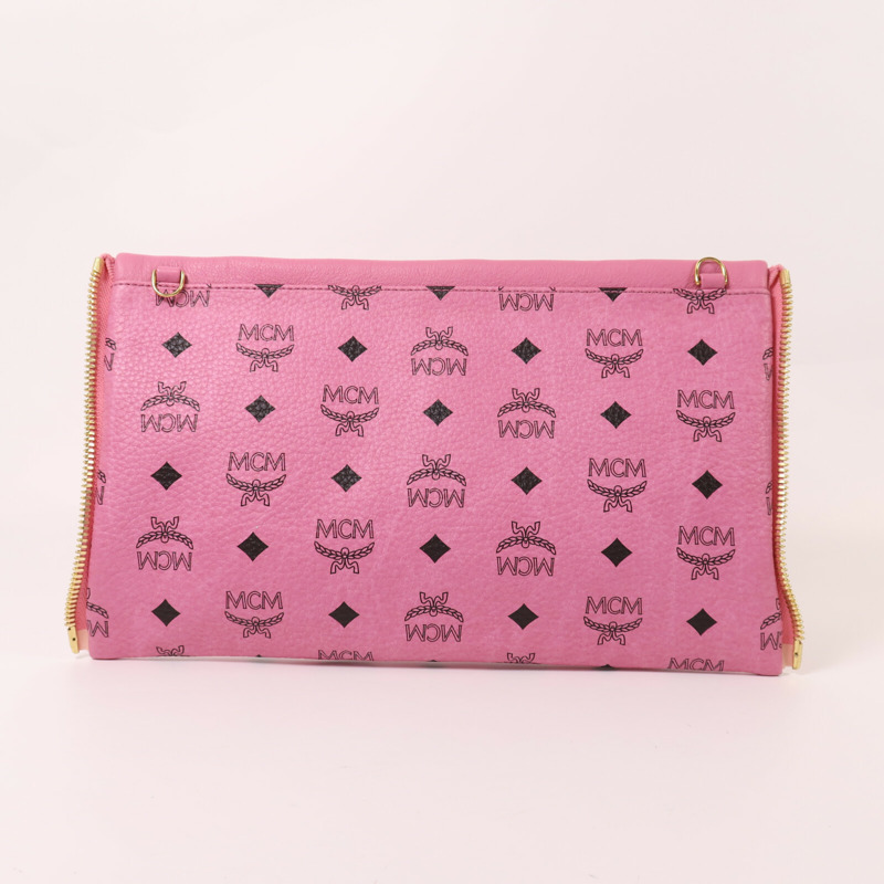 MCM 牛皮皮革Backpack金扣背包-12