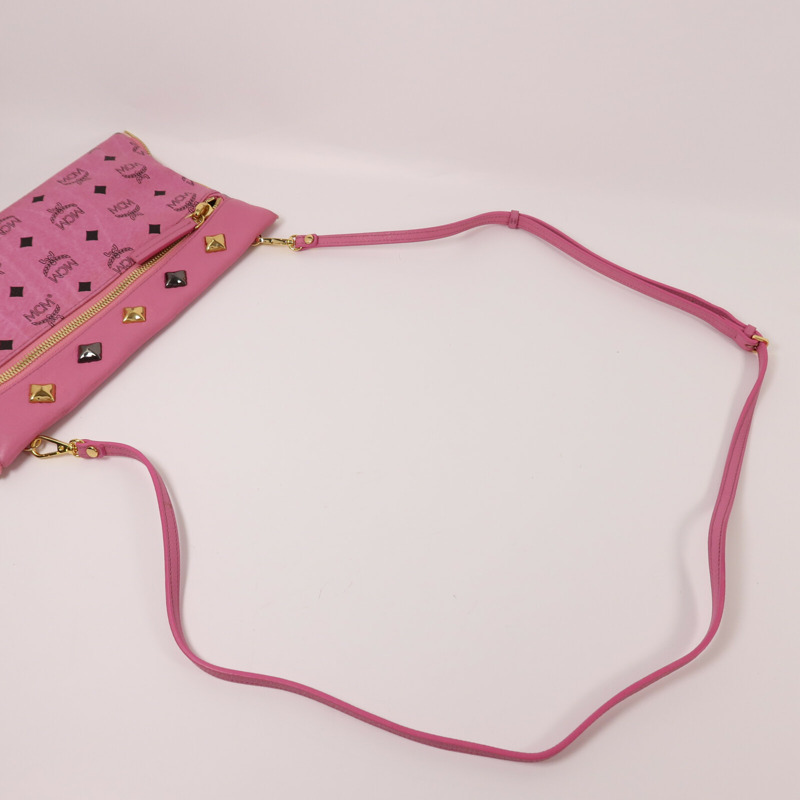 MCM 牛皮皮革Backpack金扣背包-15