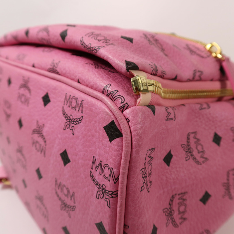 MCM 牛皮皮革Backpack金扣背包-18