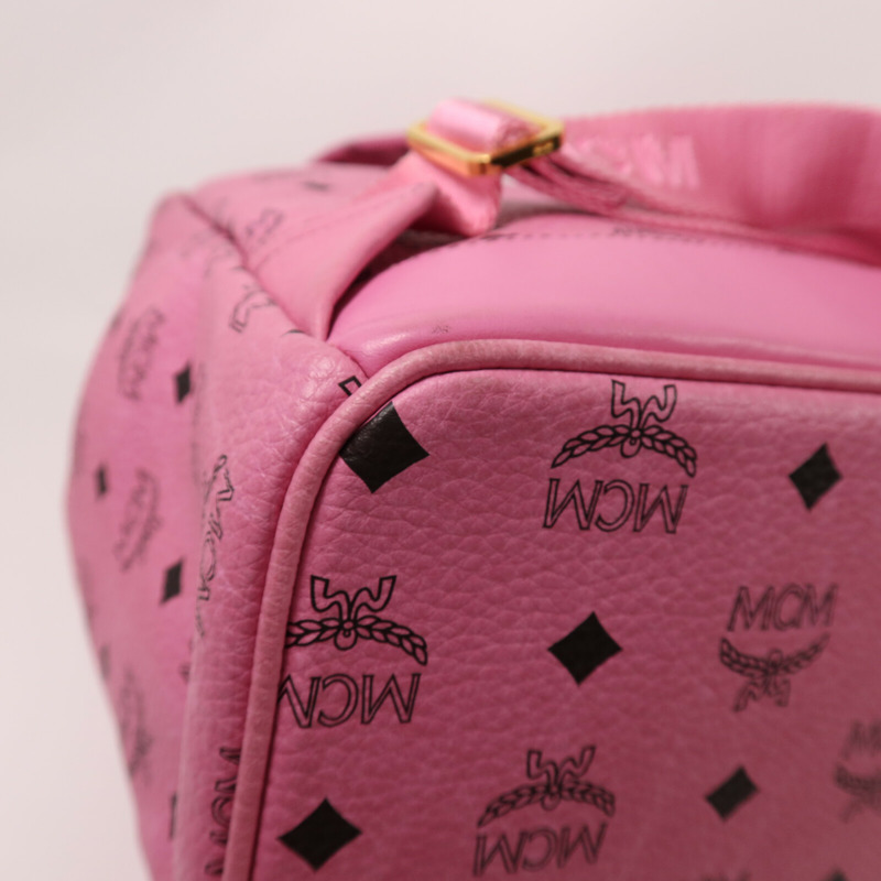 MCM 牛皮皮革Backpack金扣背包-19