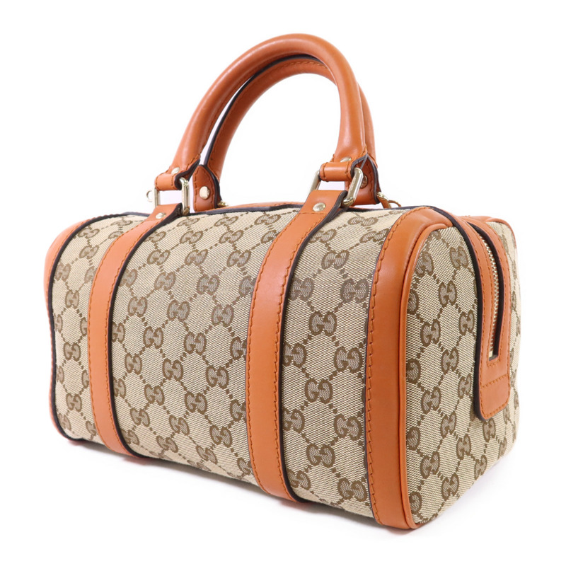 GUCCI 帆布2 Way Boston Bag金扣手挽肩背兩用袋-1