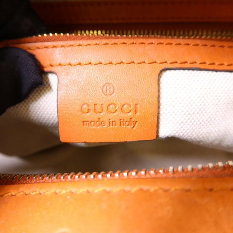 GUCCI 帆布2 Way Boston Bag金扣手挽肩背兩用袋-4