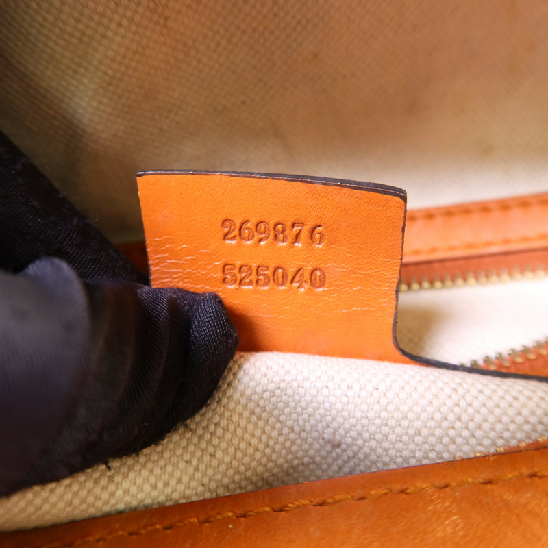 GUCCI 帆布2 Way Boston Bag金扣手挽肩背兩用袋-5