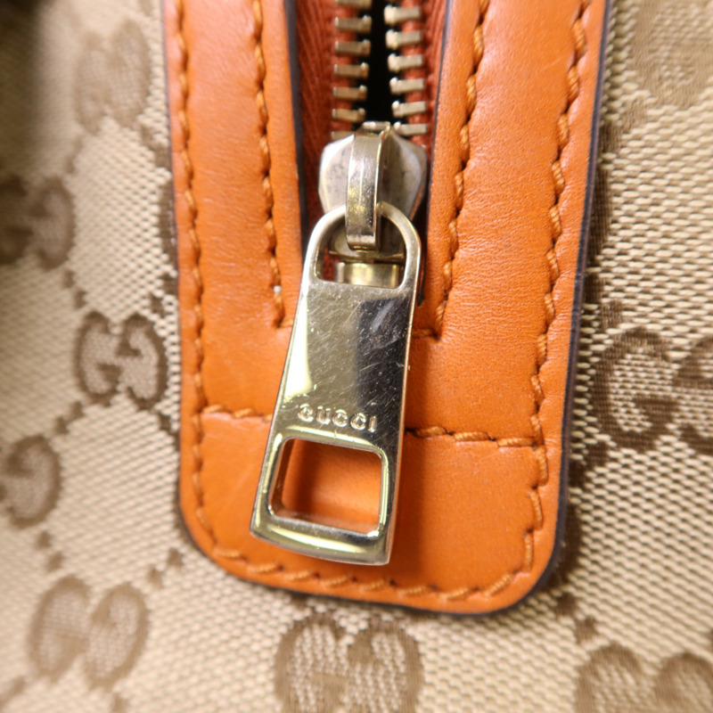 GUCCI 帆布2 Way Boston Bag金扣手挽肩背兩用袋-7