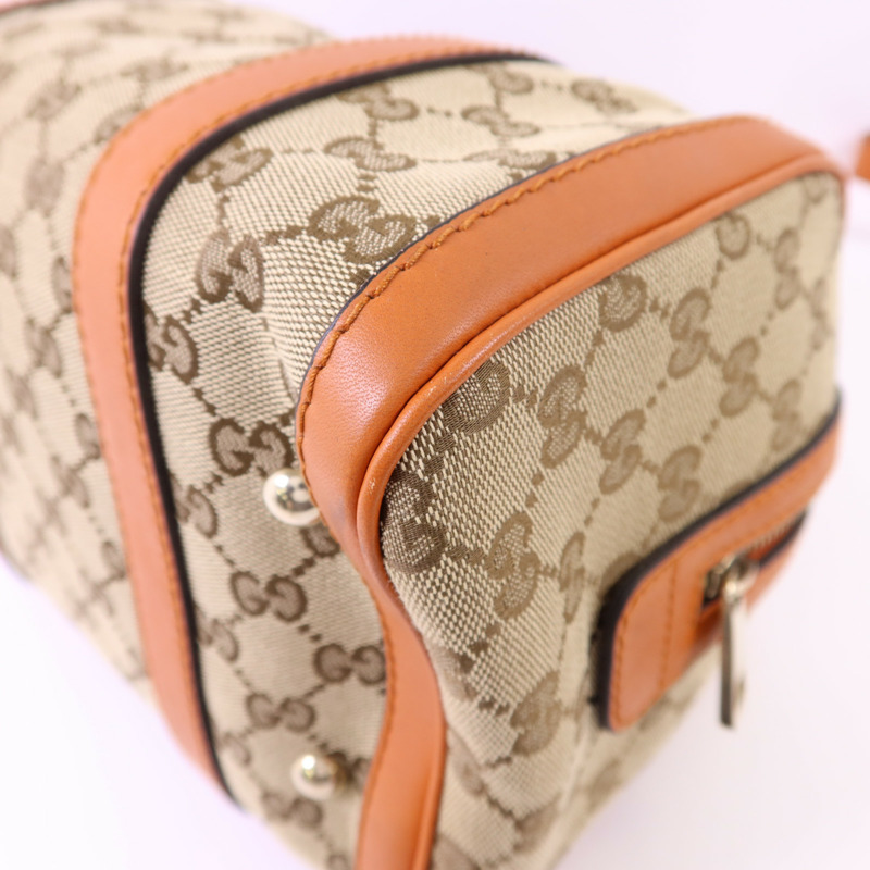 GUCCI 帆布2 Way Boston Bag金扣手挽肩背兩用袋-8