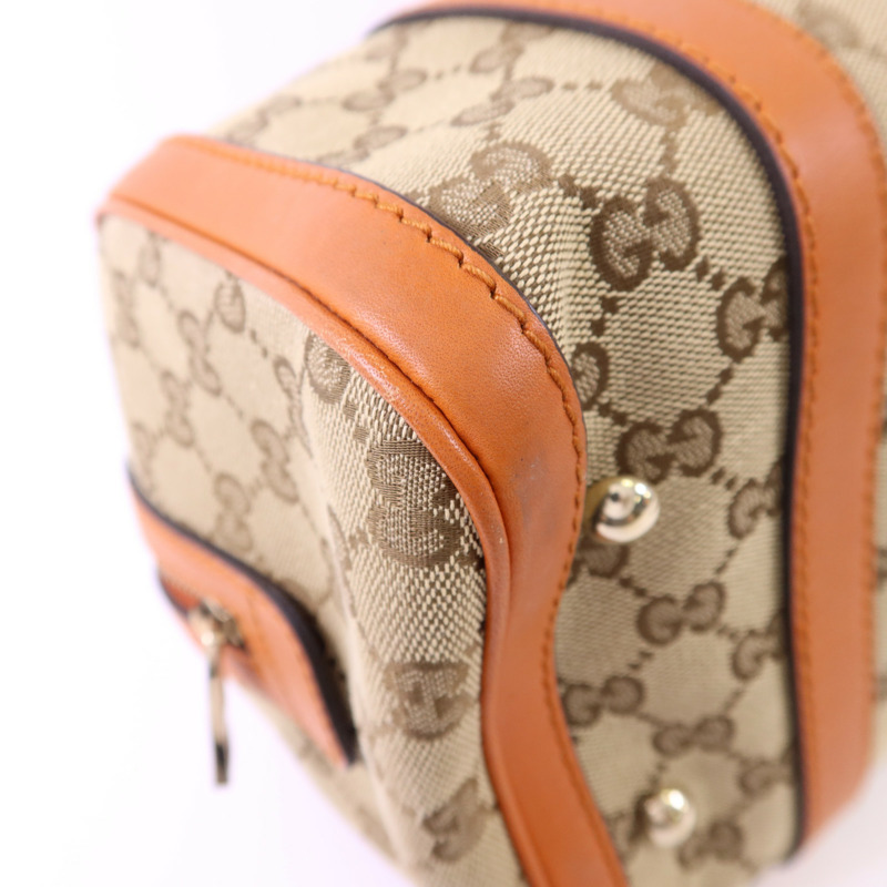 GUCCI 帆布2 Way Boston Bag金扣手挽肩背兩用袋-9
