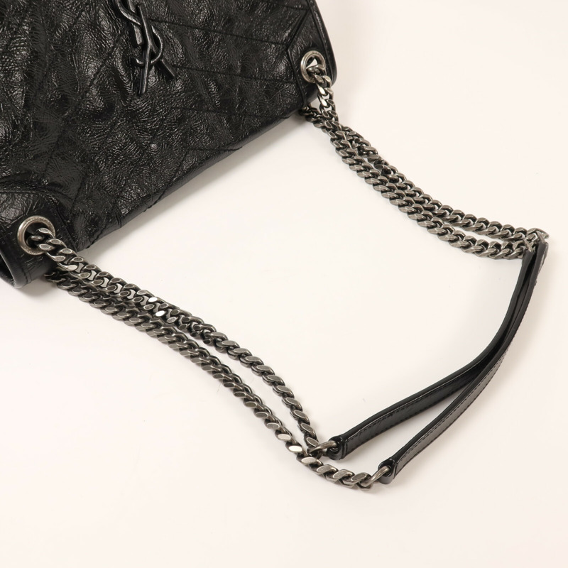 SAINT LAURENT 牛皮皮革Niki Medium銀扣鏈帶肩背袋-8