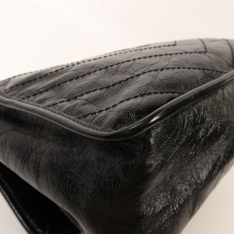 SAINT LAURENT 牛皮皮革Niki Medium銀扣鏈帶肩背袋-12