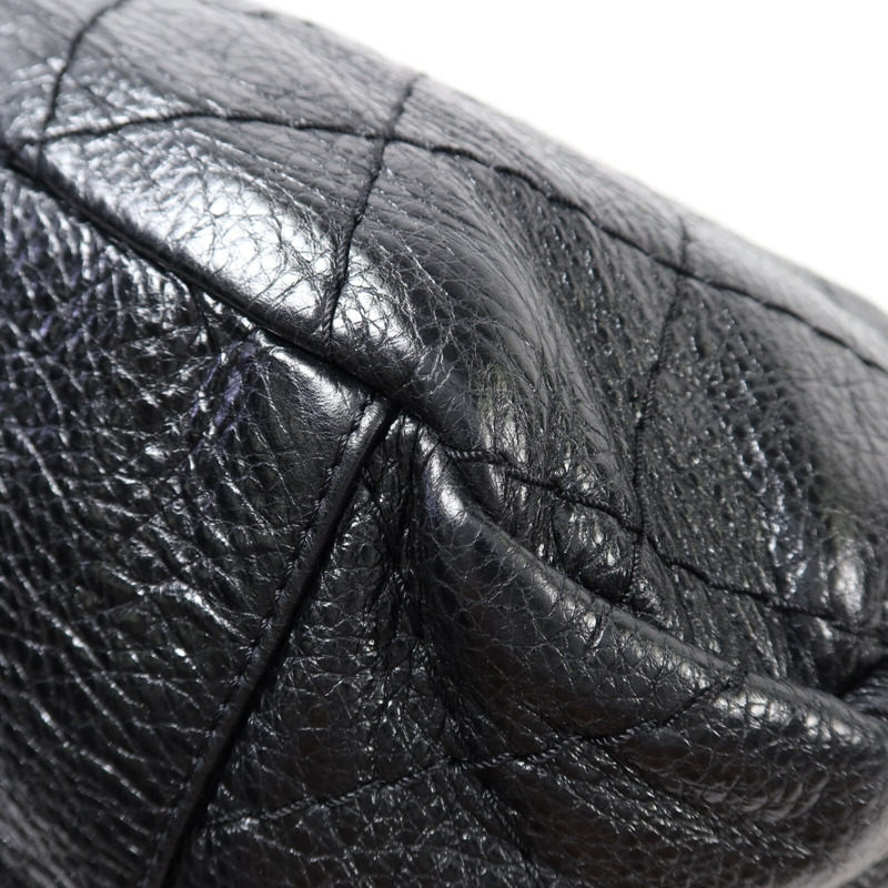 CHANEL 牛皮皮革Shoulder Bag銀扣肩背袋-11