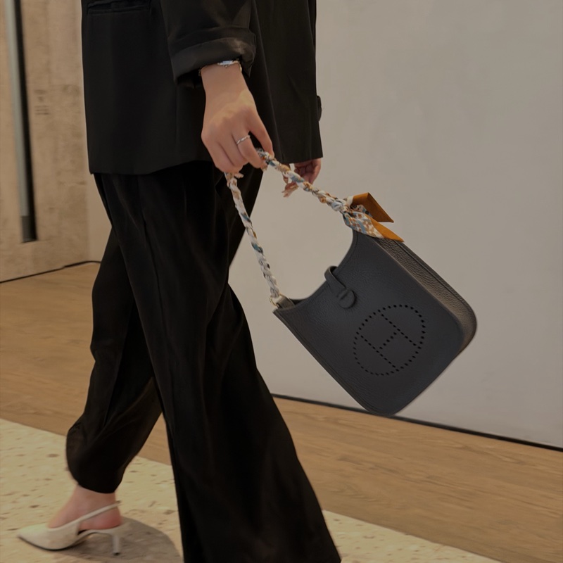 (未使用品) Hermes Evelyn mini 16錫器灰-10