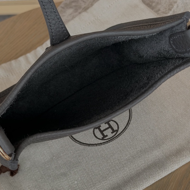 (未使用品) Hermes Evelyn mini 16錫器灰-15