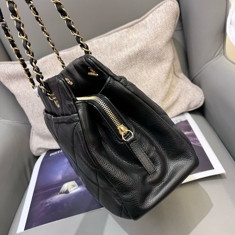 Chanel黑金雙C托特包-3
