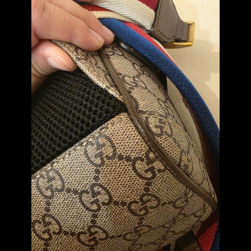 Guuci 貓咪後背包GUCCI 古馳 GG Supreme Mystic Cat 三
色織帶帆布後背包-4